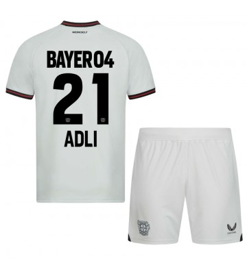 Bayer Leverkusen Amine Adli #21 Segunda Equipación Niños 2023-24 Manga Corta (+ Pantalones cortos)